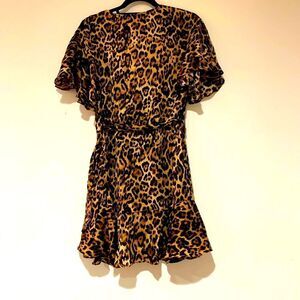 BB Dakota Animal Printed Ruffle mini Dress no tag